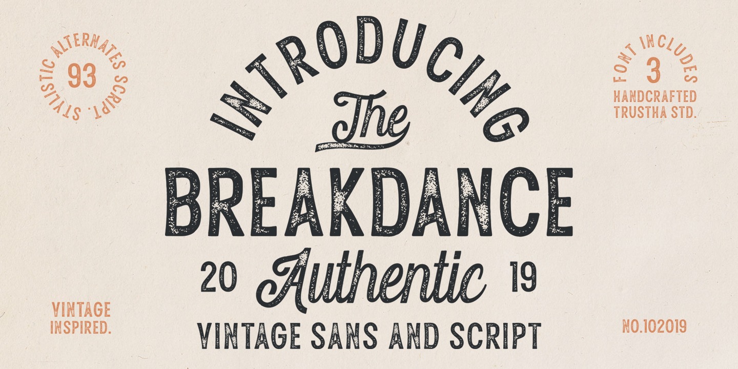 Breakdance Font preview